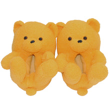 Load image into Gallery viewer, Teddy Bear Cat Plush Slippers Women&#39;s Home Indoor Cotton Shoes