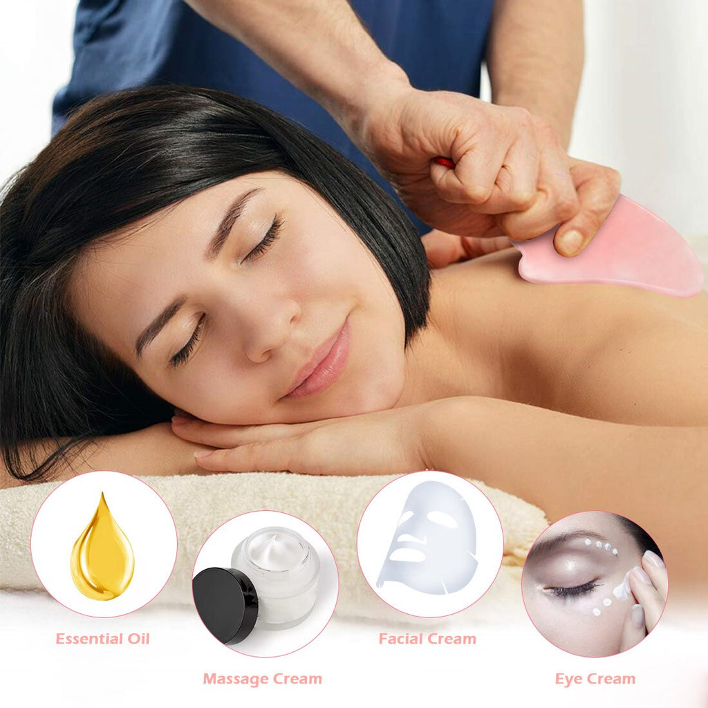 Whole Massage Gua Sha Tools Natural Rose Quartz Massage Stone