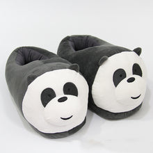 Load image into Gallery viewer, Polar bear plush slippers