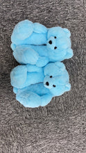 Load image into Gallery viewer, Home Furnishing Plush Thick Cotton Warm Teddy Bear Slippers