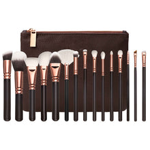 Load image into Gallery viewer, 15 Makeup Brush With Bag  Rose Gold Makeup Brush Multi-function Makeup Tool Set