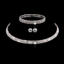 Load image into Gallery viewer, Bridal jewelry wholesale wholesale, bridal three sets of hot sell, Europe and the United States wedding accessories, wedding jewelry set 426
