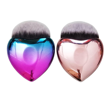 Heart-shaped foundation brush Portable makeup blush brush Professional beauty tools
