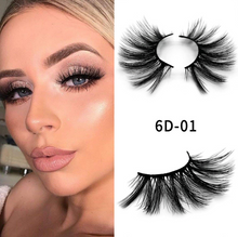 Load image into Gallery viewer, Nethong 25mm mink false eye lashes 6D three-dimensional messy cross-eye lashes Europe and the United States cross-border for eye lashes
