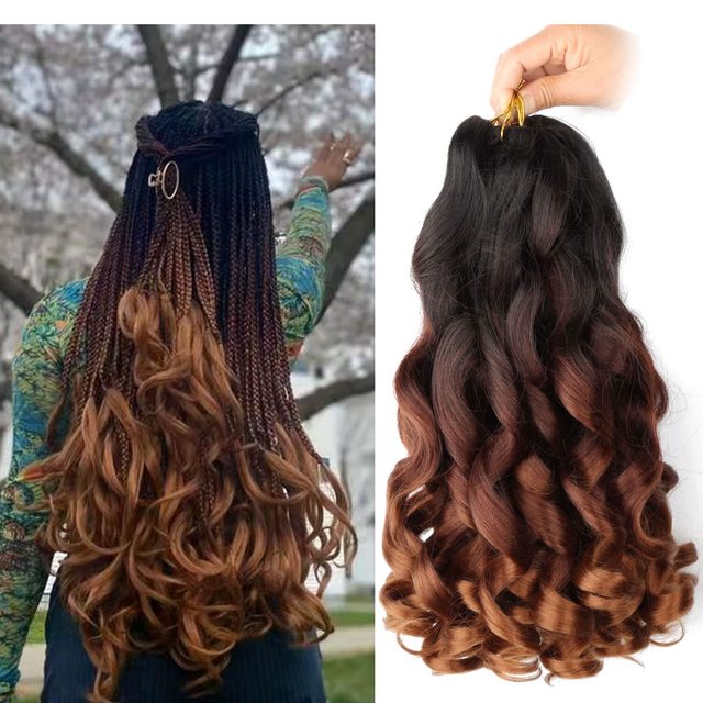 French Curl Braiding Synthetic Hair