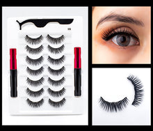 Load image into Gallery viewer, Magnet False Eyelashes Naturally Thick Eyelash Liquid Eyeliner Set
