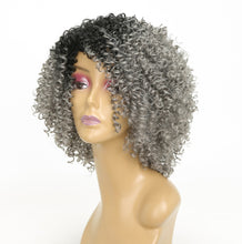 Load image into Gallery viewer, Curly Female Black Gray High Temperature Silk Chemical Fiber Headgear