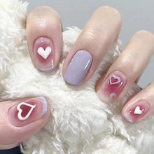 Load image into Gallery viewer, Love Nails White Short Finished Products Free Of Engraving And Grinding