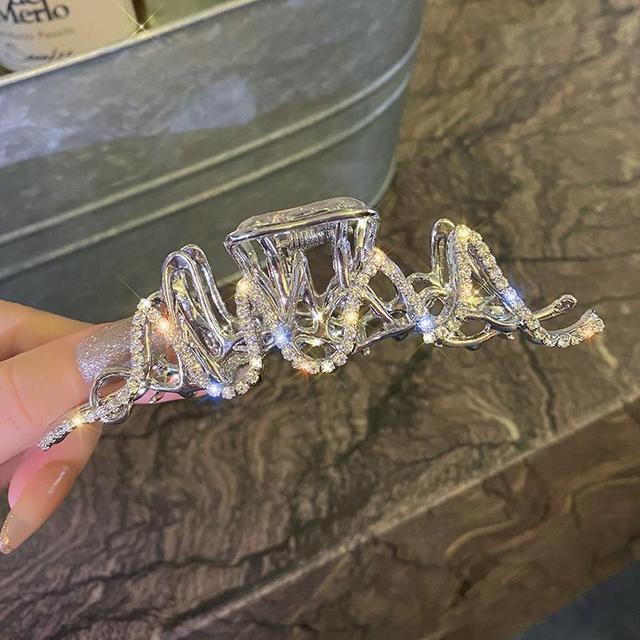 Hair Claw Crab Crystal Pearl Clip