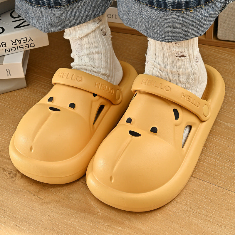 Cute Bear Shoes Multifunctional Slippers Summer Outdoor Sandals