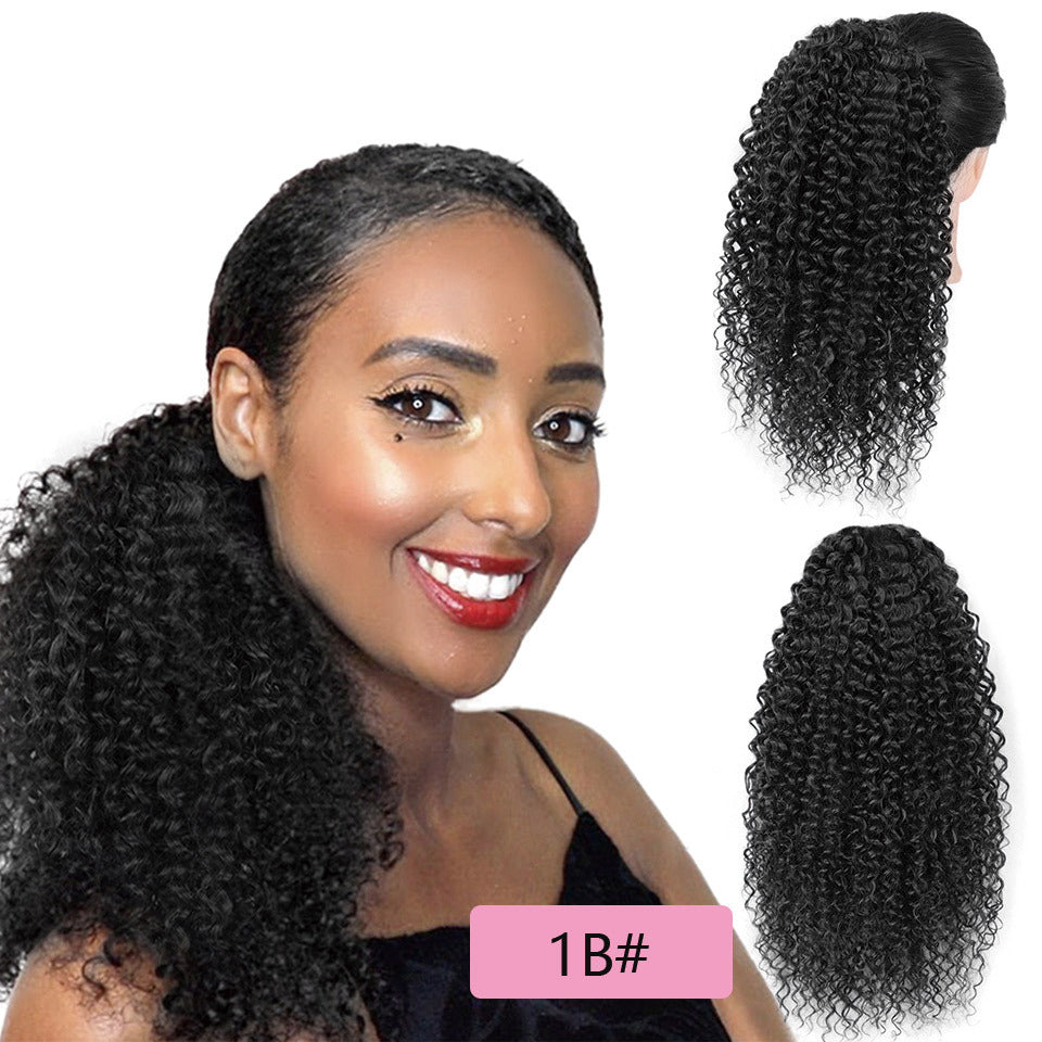 Drawstring Puffy Ponytail Afro Curls