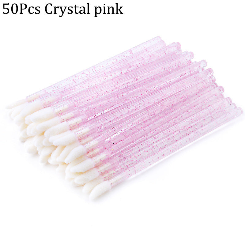 50Pcs Disposable Lip Brush Eyelash Brushes Crystal Lashes Micro