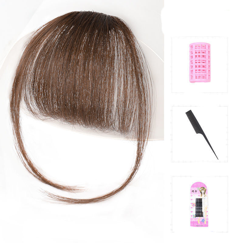French 3d Air Bangs Wig Female Character Natural And Realistic Invisible Real Hair Piece