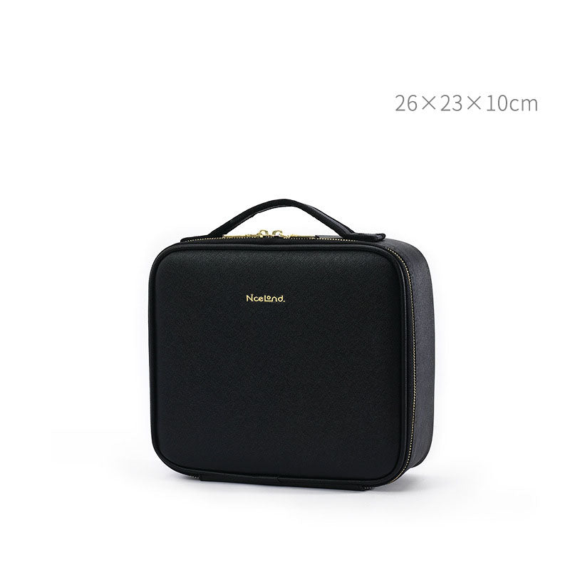 Large Capacity Leather Cosmetic Bag Portable Makeup Artist Makeup Storage Bag