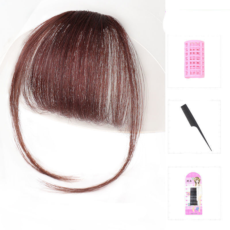 French 3d Air Bangs Wig Female Character Natural And Realistic Invisible Real Hair Piece