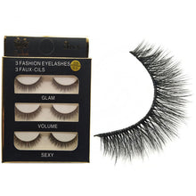 Load image into Gallery viewer, False Eyelashes Natural Tail Extension 3D Simulation Three Pairs