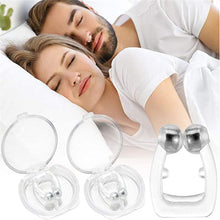 Load image into Gallery viewer, Silicone Magnetic Anti Snore Stop Snoring Nose Clip Sleep Tray Sleeping Aid Apnea Guard Night Device