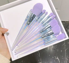 Load image into Gallery viewer, Purple Makeup Brush Set